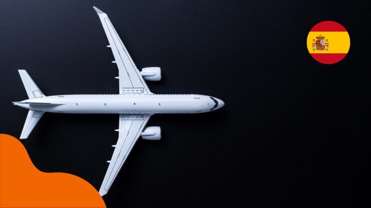 Flugzeit nach Spanien